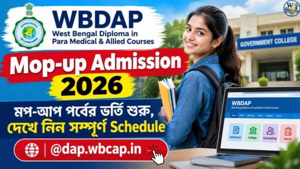 WBDAP Mop-up Admission 2026